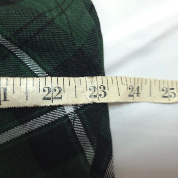 VTG Tripp NYC Womens 4 47x23 Green Plaid Knee Length A-Line Skirt - Picture 7 of 7
